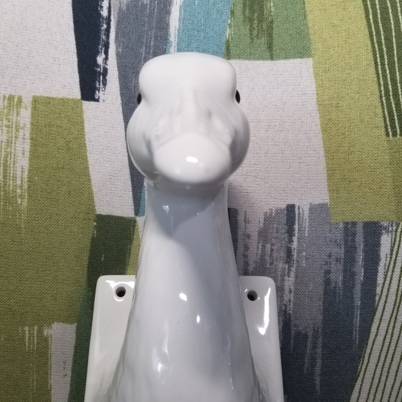 Vtg 1979 Japan Domain Ceramic Goose Wall Hook Farmhouse Apron Holder Cottage Cor - Picture 7 of 14